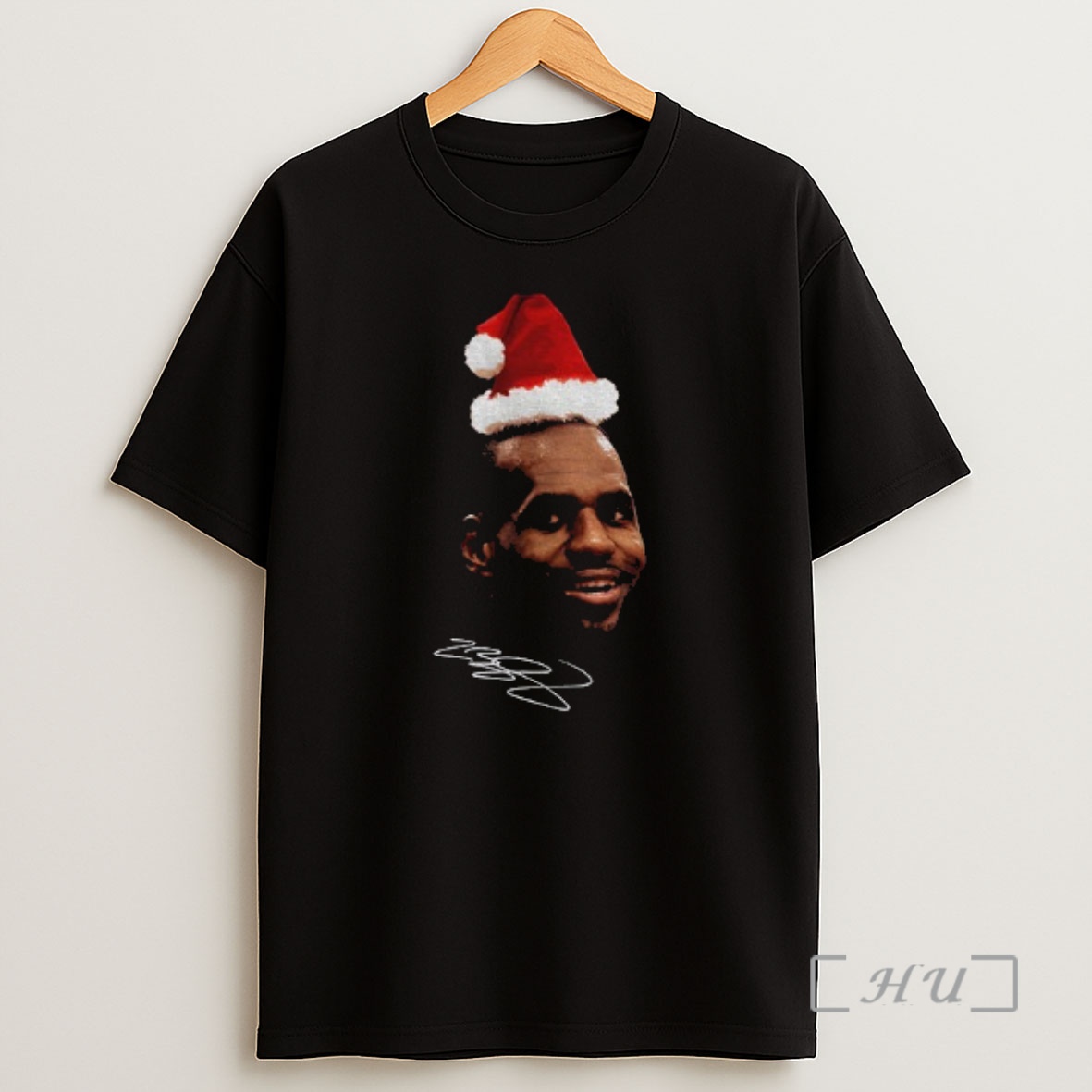 Officials Lebron James Santa Hat Ugly Christmas Signature Shirt Sweatshirt Tee