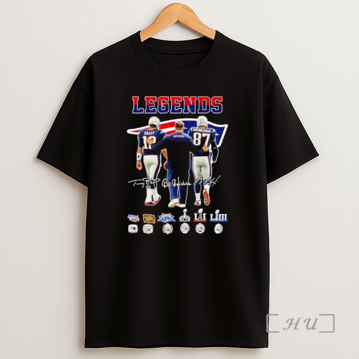 Officials Legends New England Patriots Super Bowl Champions Signatures Premium Shirt Sweatshirt Tee