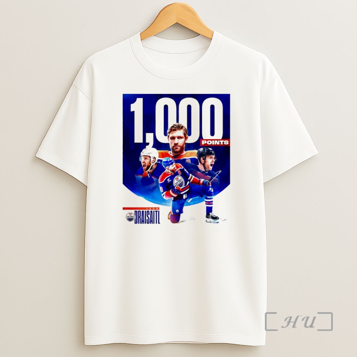 Officials Leon Draisaitl The Legend Of Drai 1000 Points Circle Shirt Sweatshirt Tee