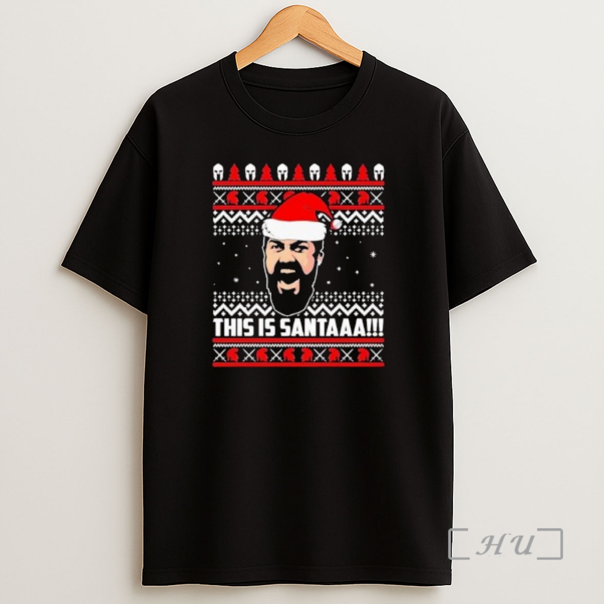 Officials Leonidas This Is Santa Christmas Ugly Circle Black Premium Shirt Sweatshirt Tee