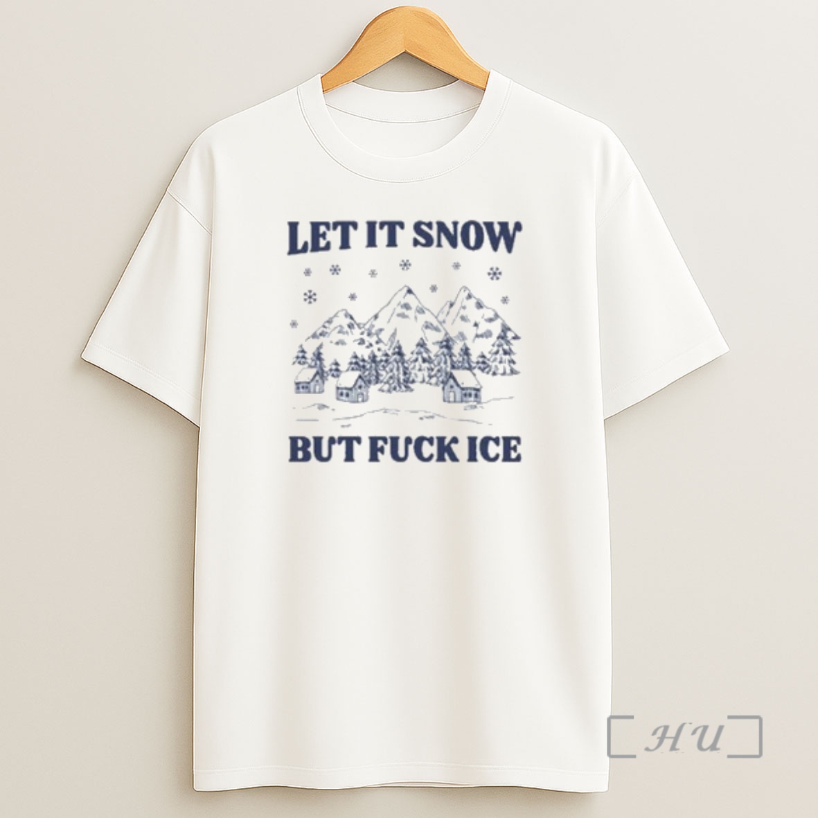 Officials Let It Snow But Fuck Ice Circle White Shirt Sweatshirt Tee