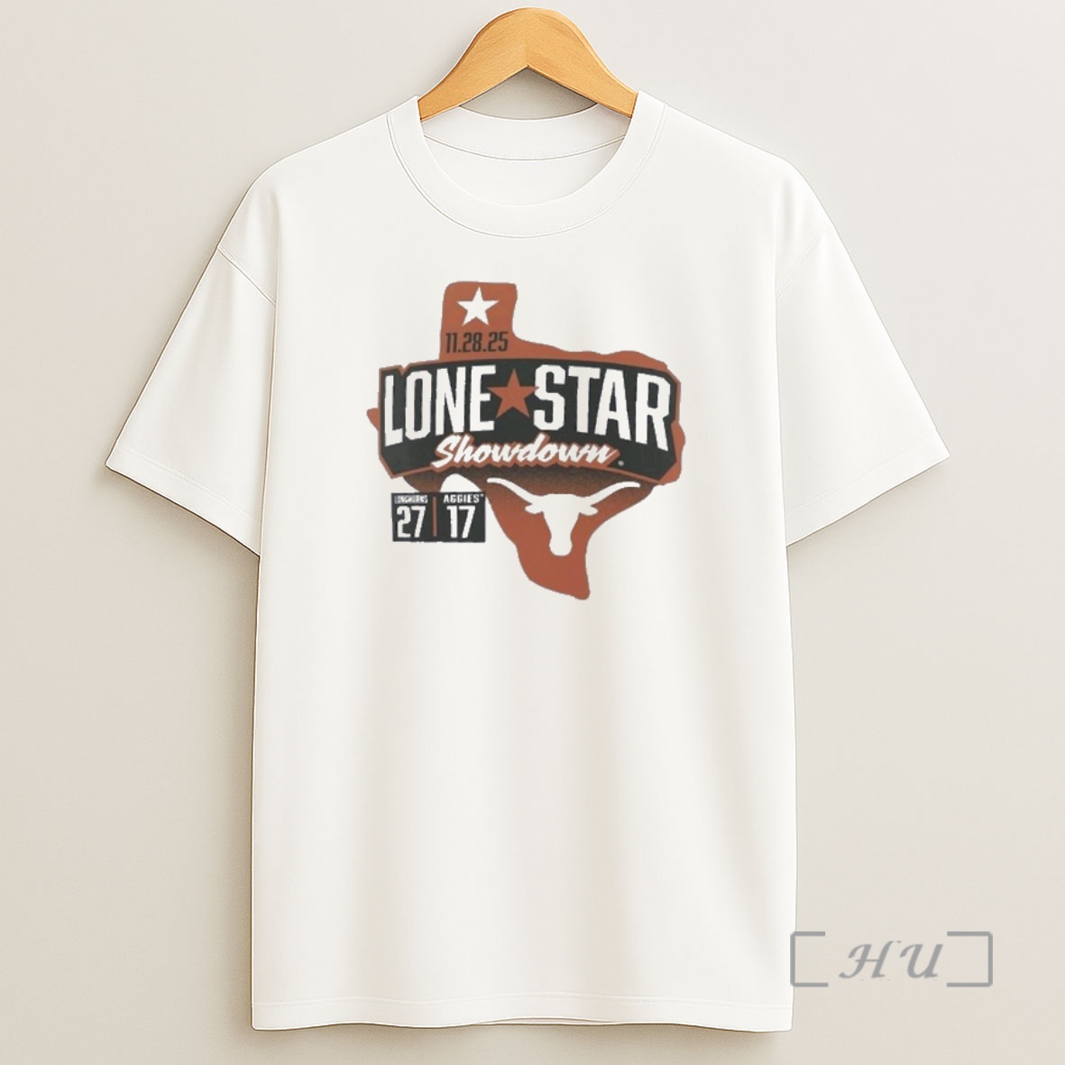 Officials Lone Star Showdown 2025 Texas Longhorns Wins Texas Am Aggies 27 17 Score Premium Shirt Sweatshirt Tee