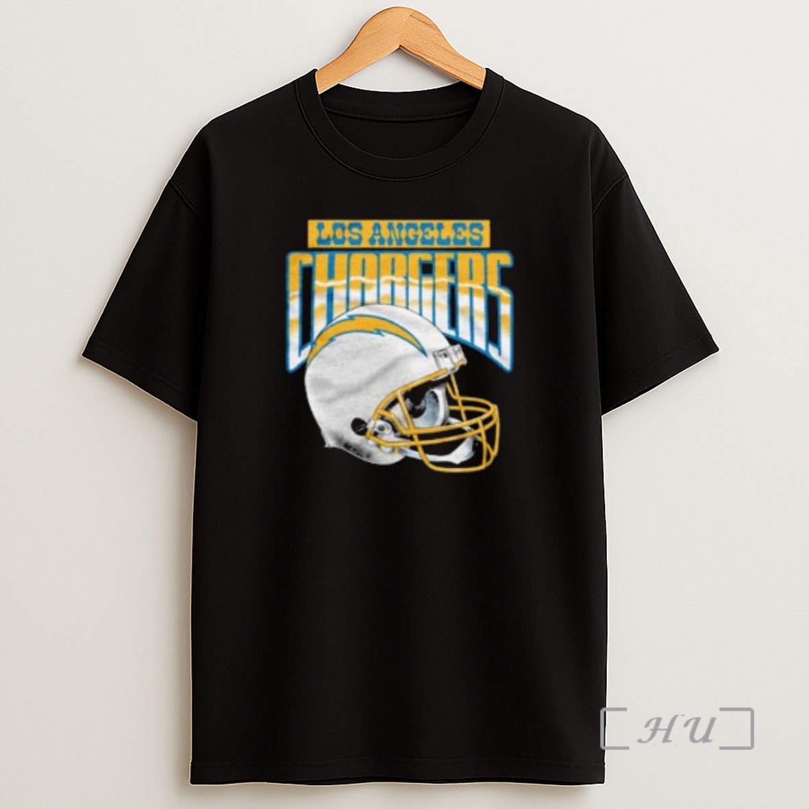 Officials Los Angeles Chargers Gradient Helmet Circle Black Shirt Sweatshirt Tee