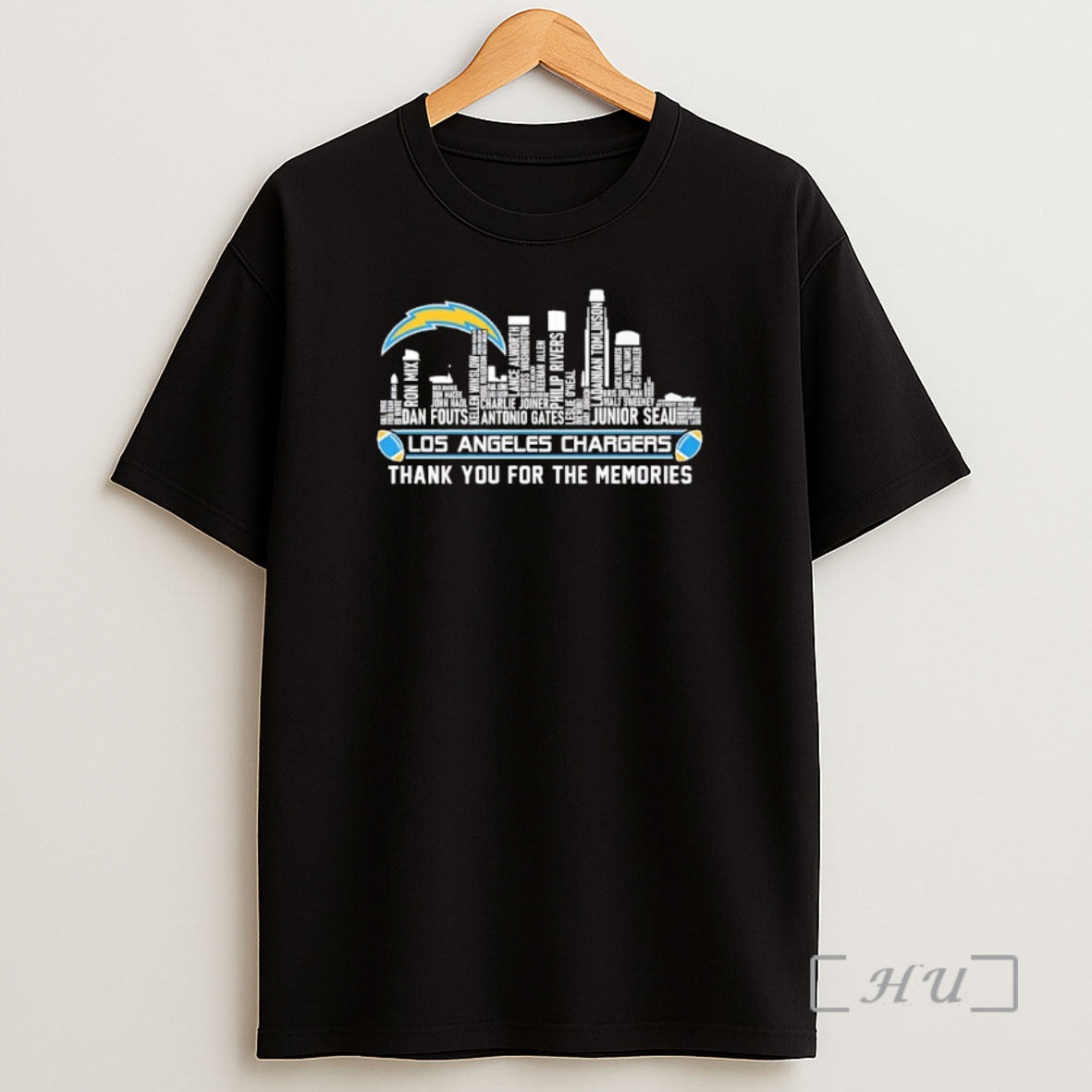 Officials Los Angeles Chargers Thank You For The Memories Name Players Skyline City Shirt Sweatshirt Tee