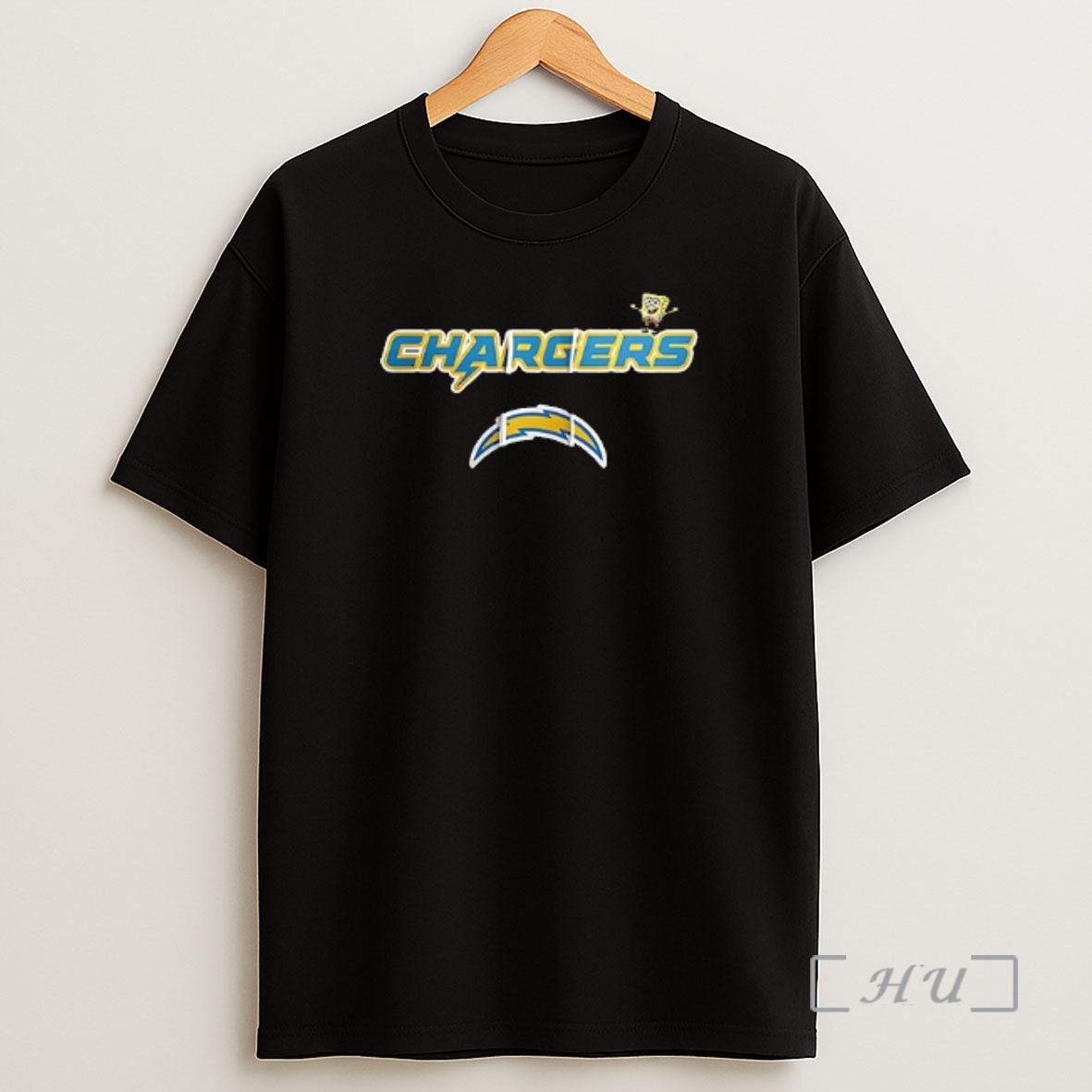 Officials Los Angeles Chargers X Squarepants Movie Cartoon Double Sided Graphic Shirt Sweatshirt Tee
