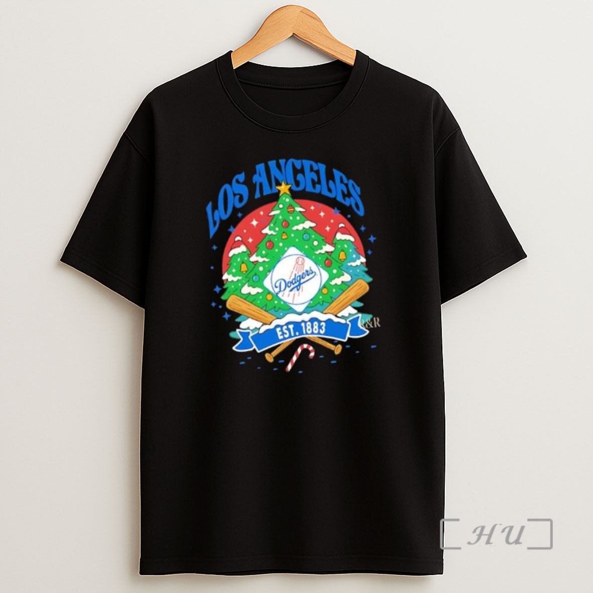 Officials Los Angeles Dodgers Ugly Christmas Tree Motif Est 1883 Logo Premium Shirt Sweatshirt Tee
