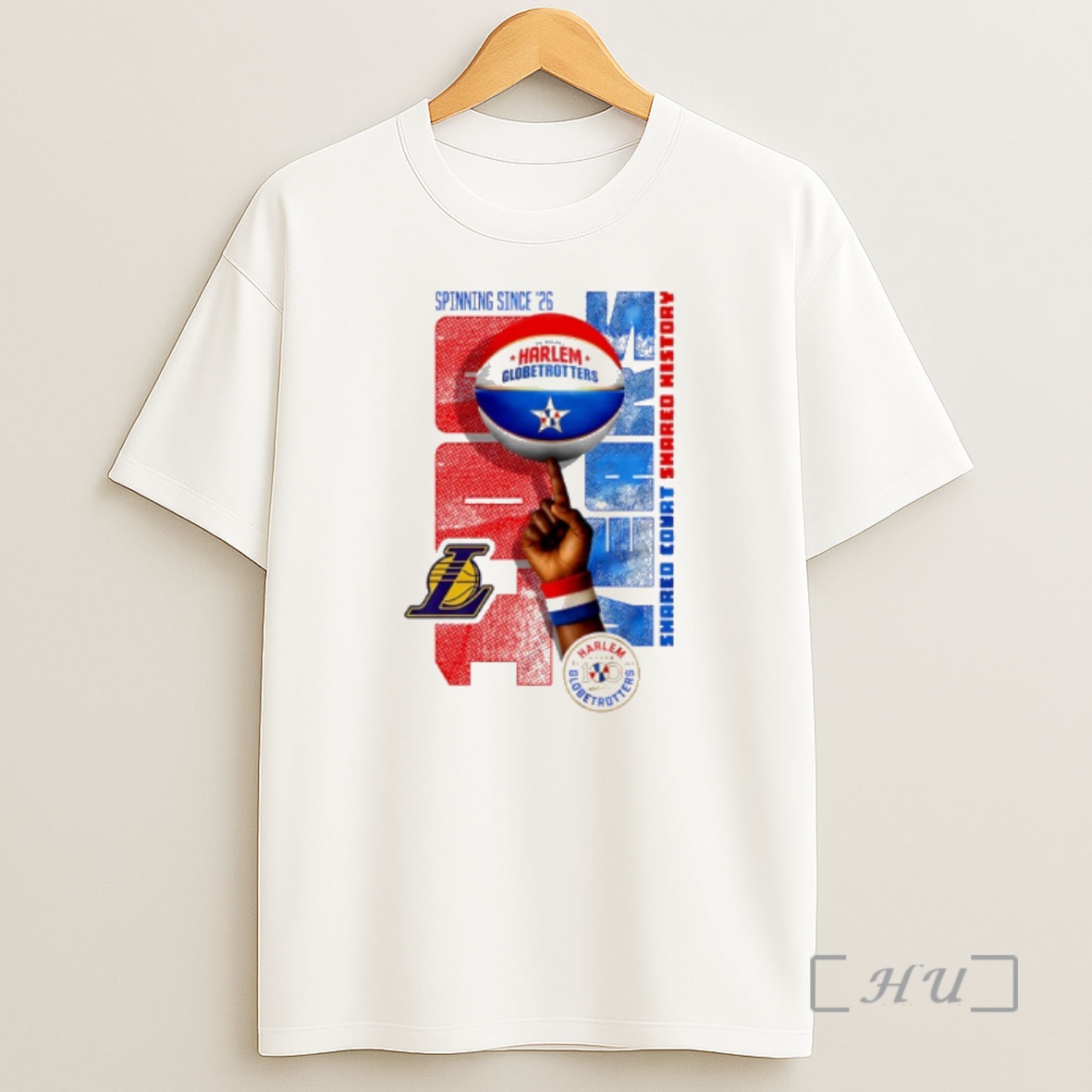 Officials Los Angeles Lakers X Harlem Globetrotters Spinning Since 26 Premium Shirt Sweatshirt Tee