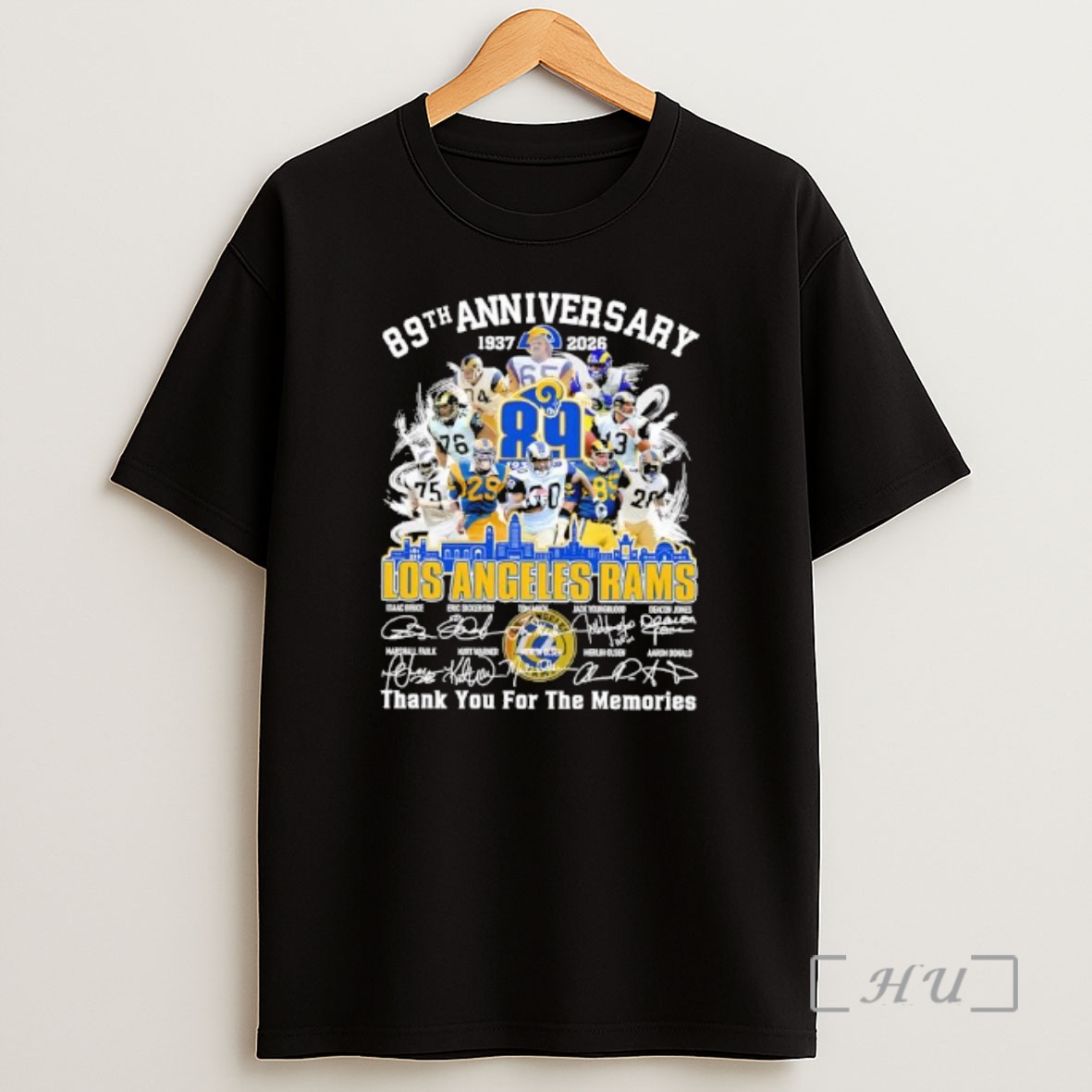 Officials Los Angeles Rams 1937 2026 89th Anniversary Thank For The Memories Signatures Shirt Sweatshirt Tee