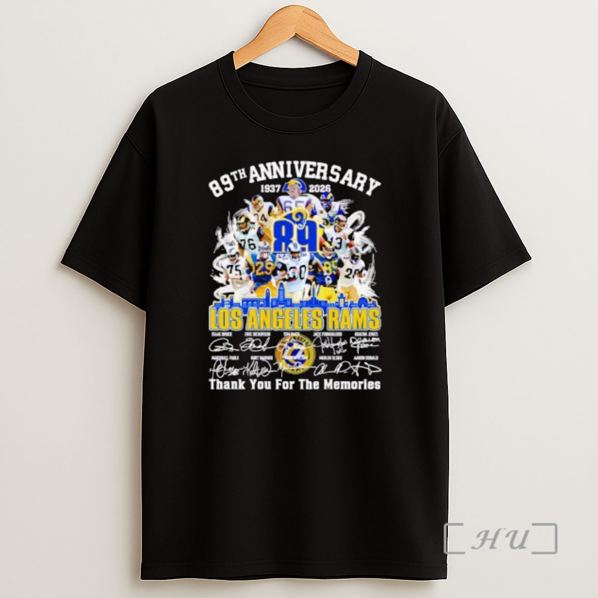 Officials Los Angeles Rams 89th Anniversary 1937 2026 Thank You For The Memories Signatures Shirt Sweatshirt Tee