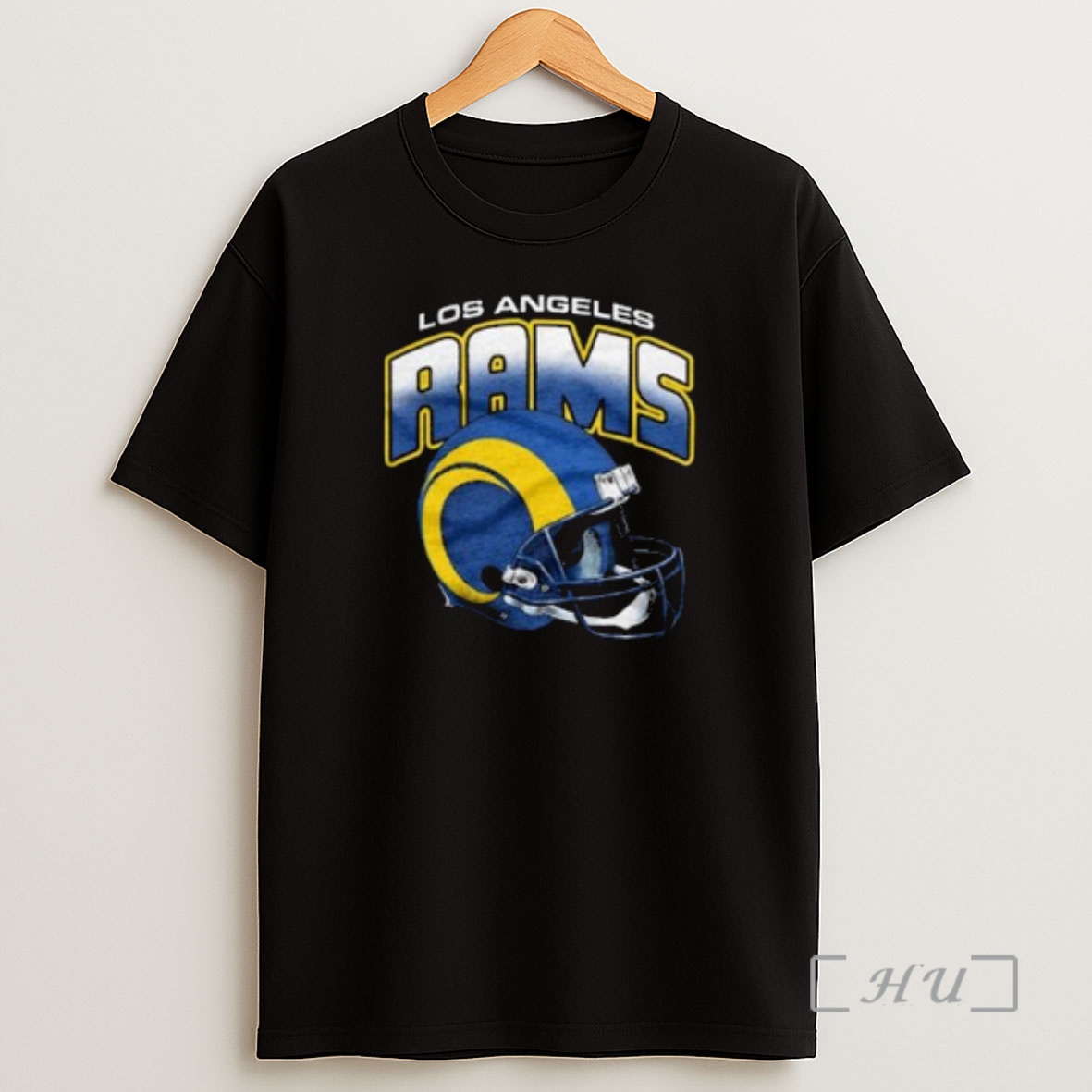 Officials Los Angeles Rams Gradient Helmet Circle Black Shirt Sweatshirt Tee