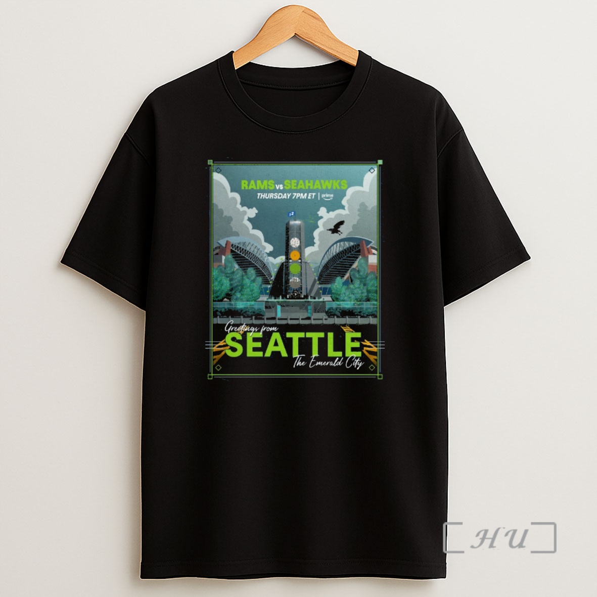 Officials Los Angeles Rams Vs Seattle Seahawks Greetings From Seattle The Emerald City Shirt Sweatshirt Tee