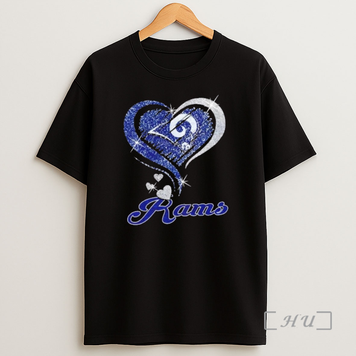 Officials Los Angeles Rams Football In Glitter Heart Fans Shirt Sweatshirt Tee