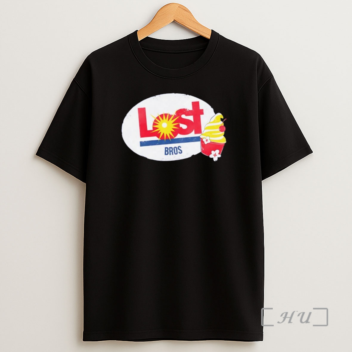 Officials Lost Bros Pineapple Swirl Swirl Cream Logo Shirt Sweatshirt Tee
