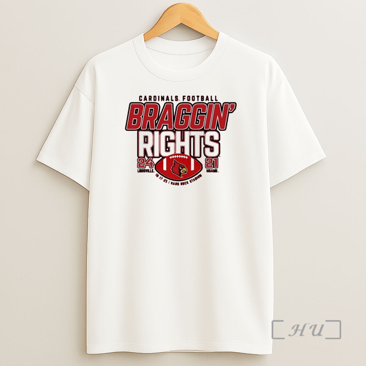 Officials Louisville Cardinals Win Miami Hurricanes 2025 Braggin Rights Christmas Premium Shirt Sweatshirt Tee