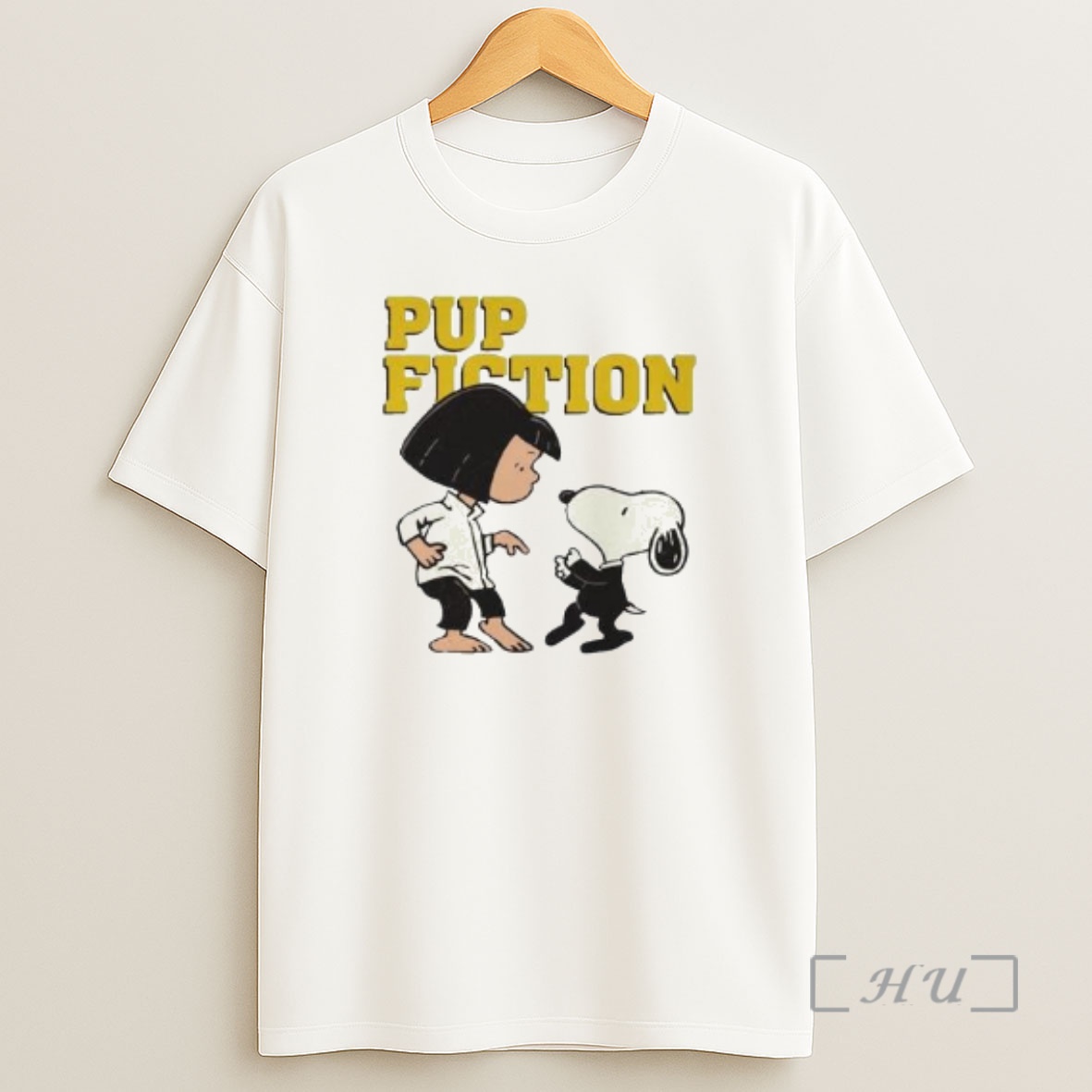 Officials Lucy And Snoopy Pulp Fiction Circle White Shirt Sweatshirt Tee