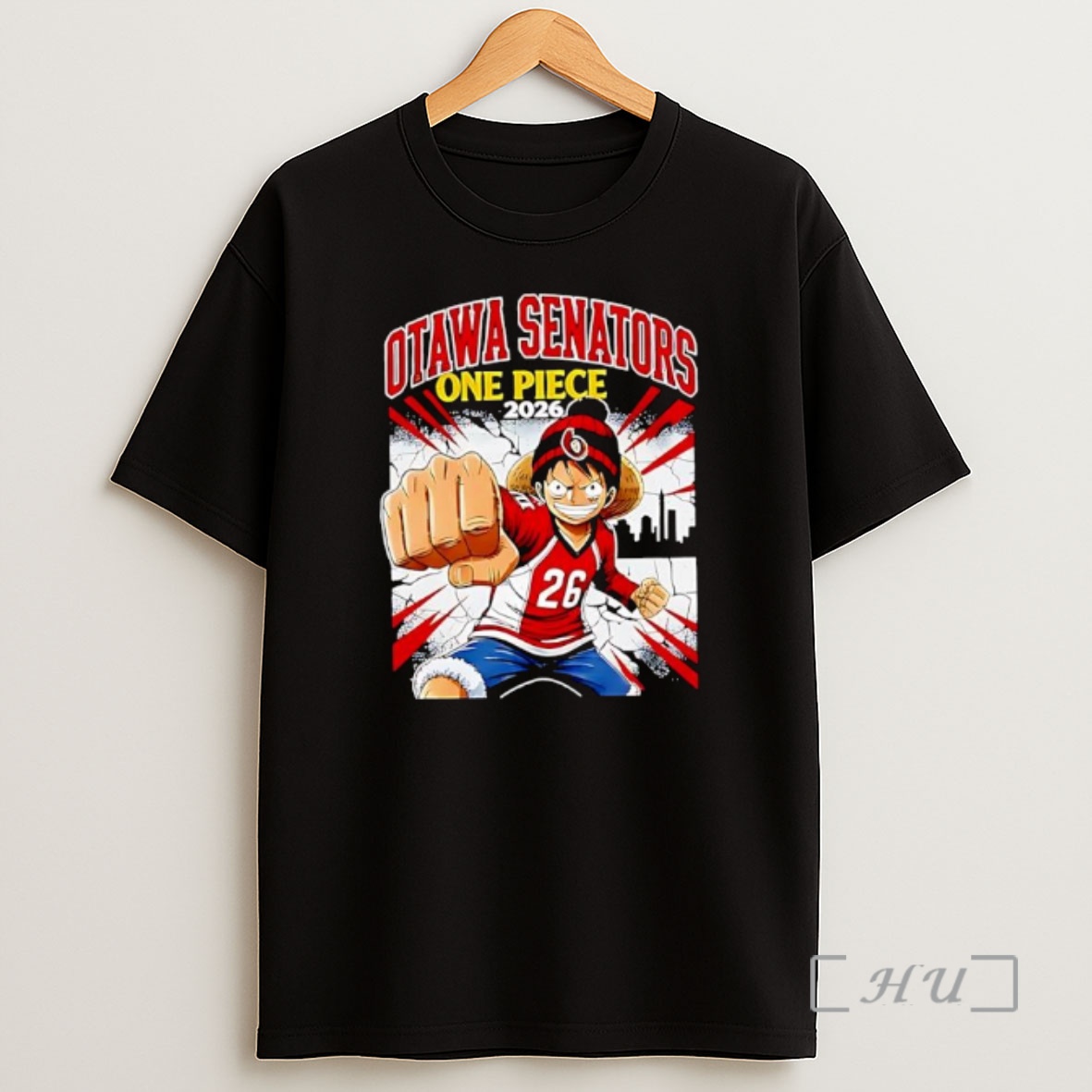 Officials Luffy Ottawa Senators One Piece 2026 Comic Ornaments Shirt Sweatshirt Tee