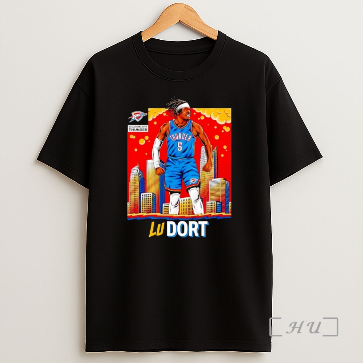 Officials Luguentz Dort Oklahoma City Thunder Lu Dort City Skyline Shirt Sweatshirt Tee