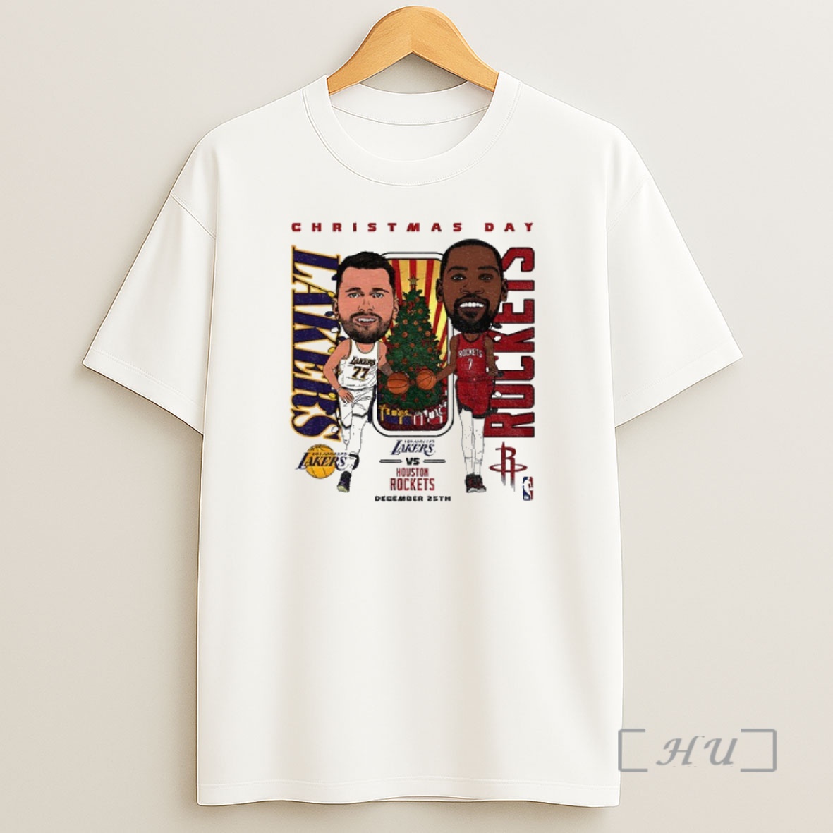 Officials Luka Doncic Los Angeles Lakers Vs Kevin Durant Houston Rocket Basketball Christmas Day Shirt Sweatshirt Tee