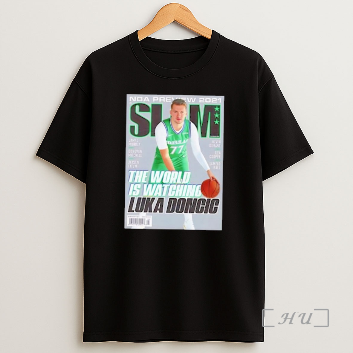 Officials Luka Doncic Mavericks The World Is Watching Slam Cover Nba Basketball Shirt Sweatshirt Tee