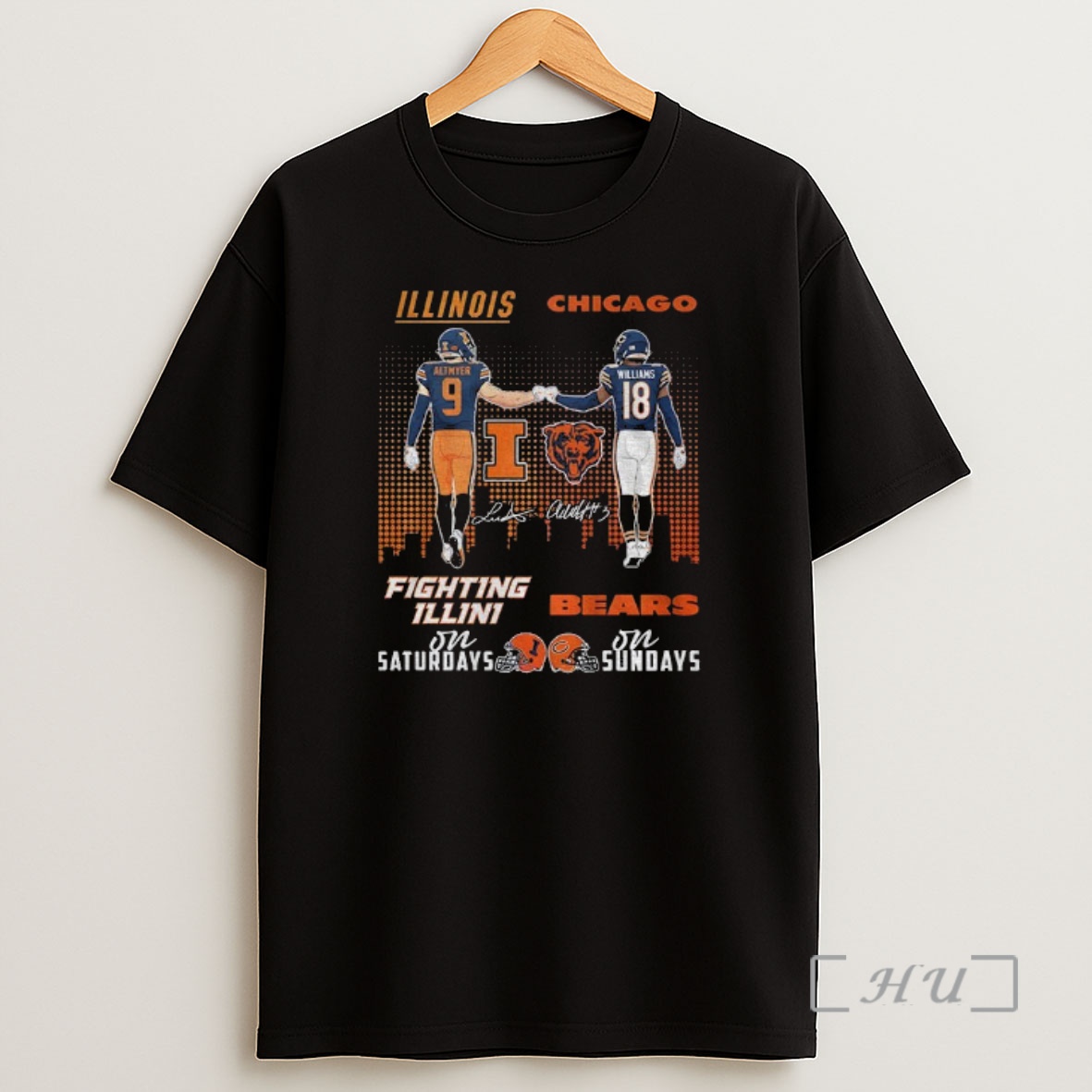 Officials Luke Altmyer Illinois Fighting Illini Vs Caleb Williams Chicago Bears On Saturday On Sundays Signatures Shirt Sweatshirt Tee