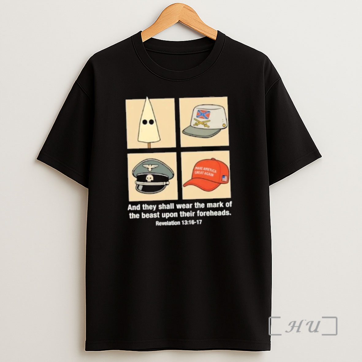 Officials Maga Red Hat And They Shall Wear The Mark Of The Beast Upon Their Foreheads Revelation Shirt Sweatshirt Tee