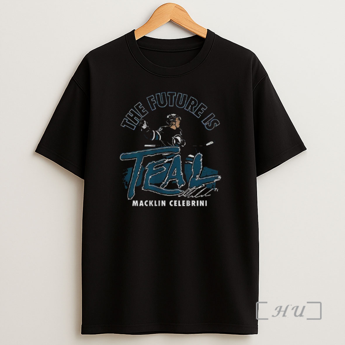 Officials Macklin Celebrini San Jose Sharks The Future Is Teal Signature Shirt Sweatshirt Tee