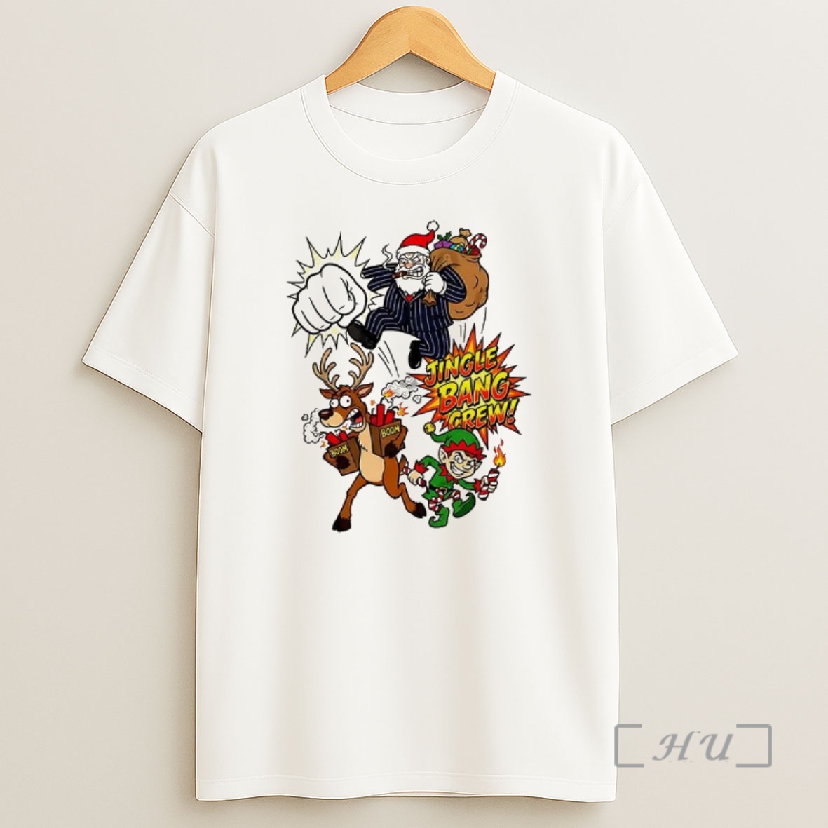 Officials Mafia Santa Reindeer And Elf Jingle Bang Crew Premium Shirt Sweatshirt Tee