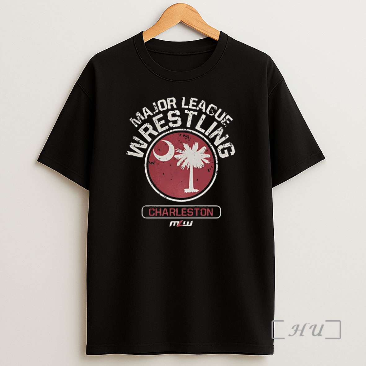 Officials Major League Wrestling Charleston Palm And Crescent Moon Logo Vintage Premium Shirt Sweatshirt Tee