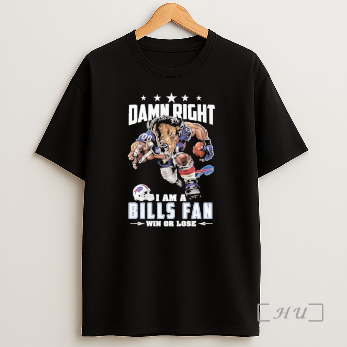 Officials Mascot Damn Right I Am A Bills Fan Win Or Lose Shirt Sweatshirt Tee
