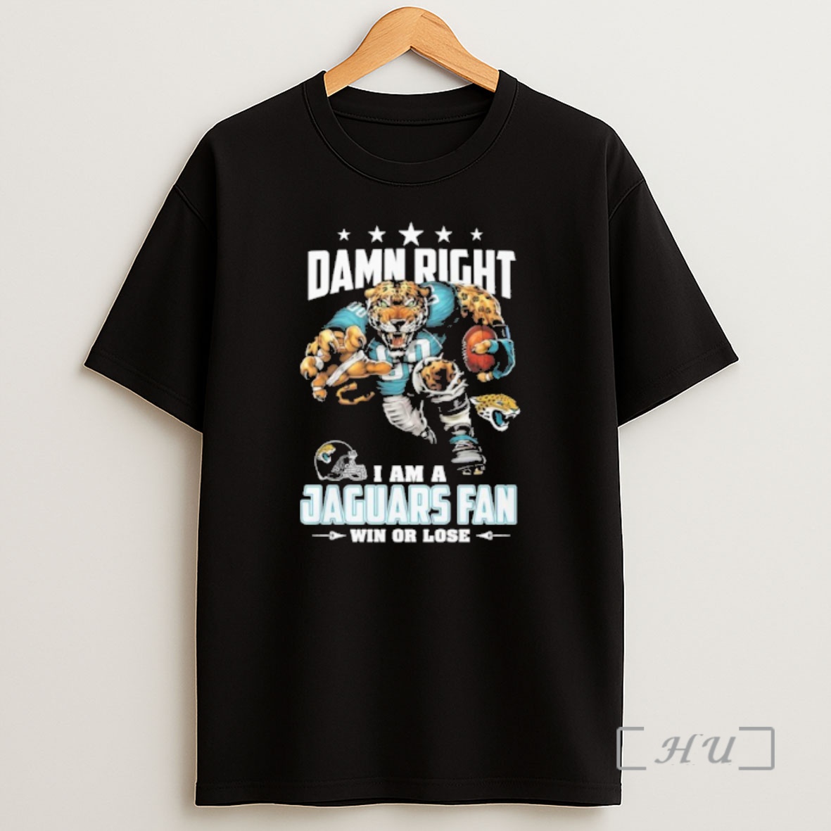 Officials Mascot Damn Right I Am A Jaguars Fan Win Or Lose Shirt Sweatshirt Tee