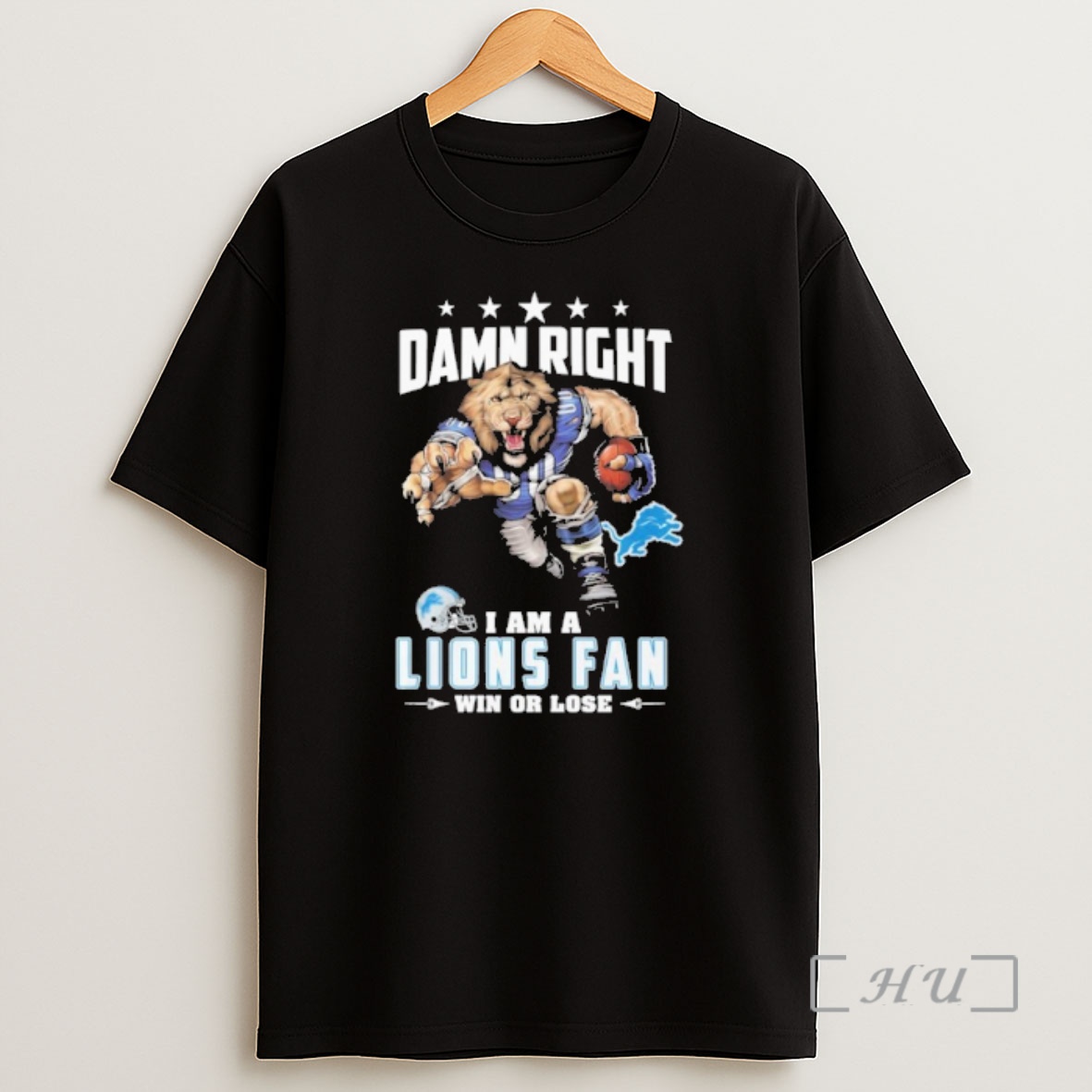 Officials Mascot Damn Right I Am A Lions Fan Win Or Lose Shirt Sweatshirt Tee