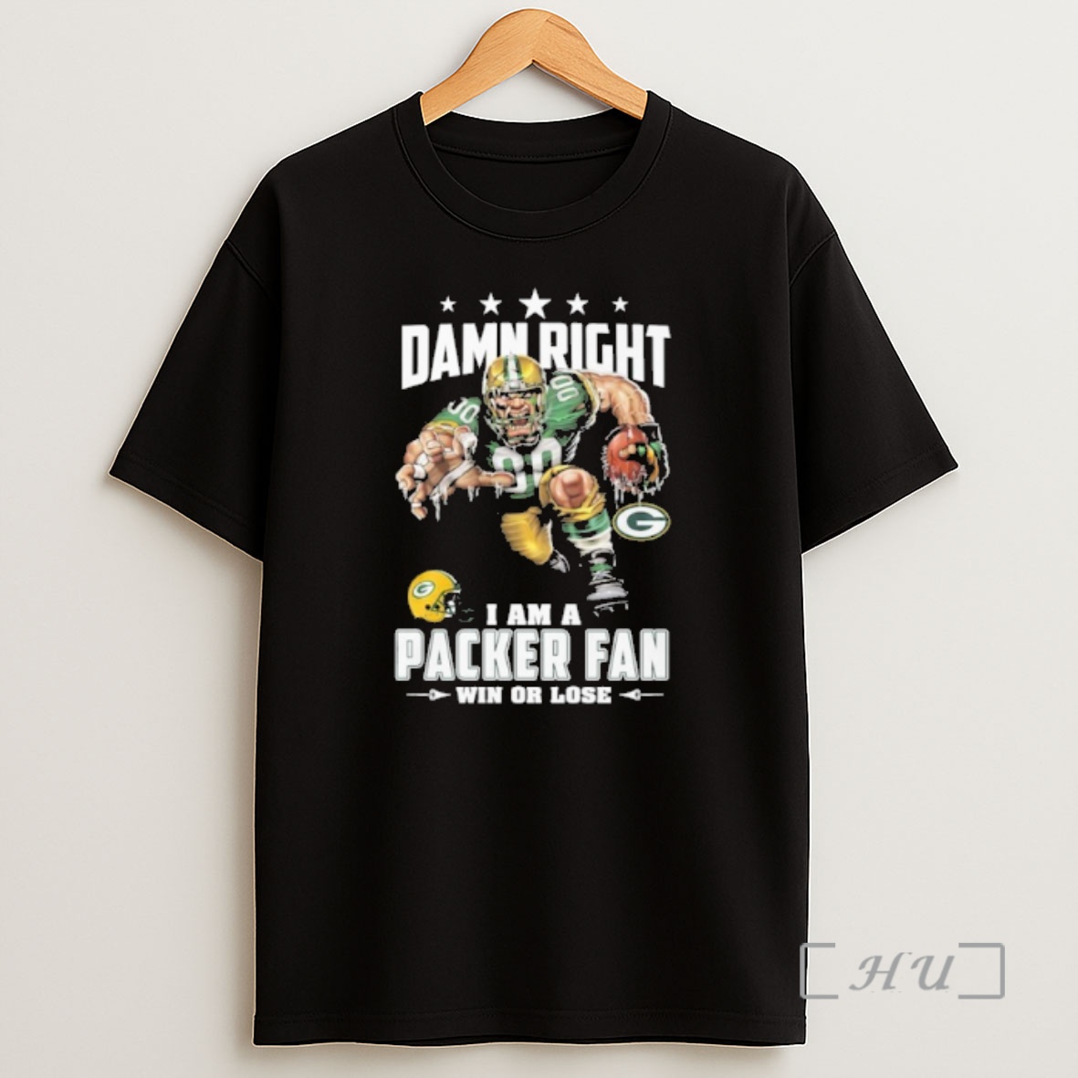 Officials Mascot Damn Right I Am A Packers Fan Win Or Lose Shirt Sweatshirt Tee