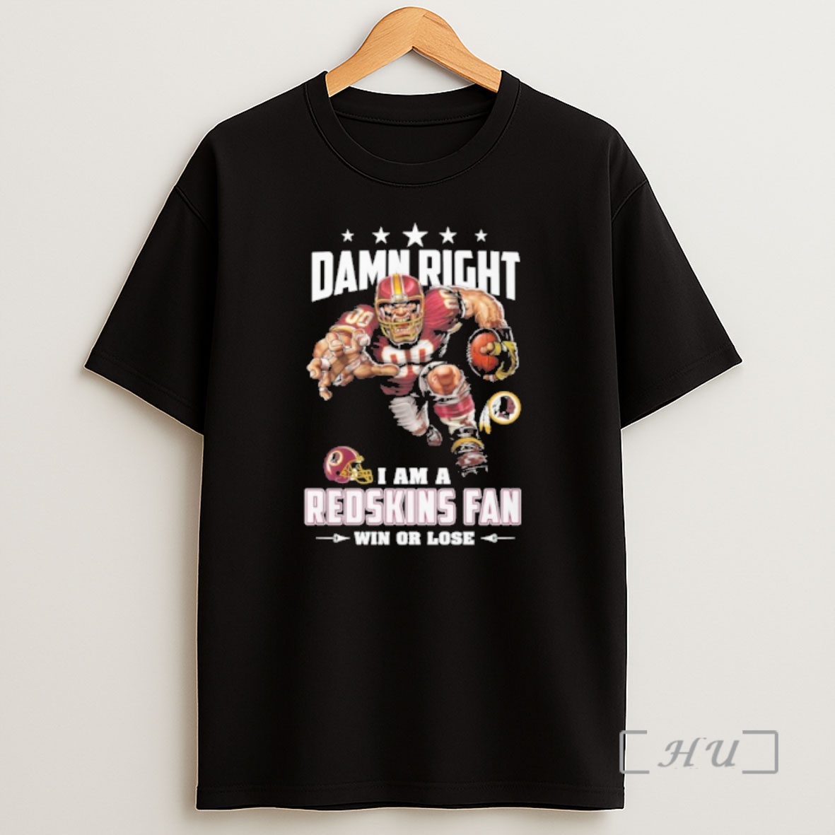 Officials Mascot Damn Right I Am A Redskins Fan Win Or Lose Shirt Sweatshirt Tee