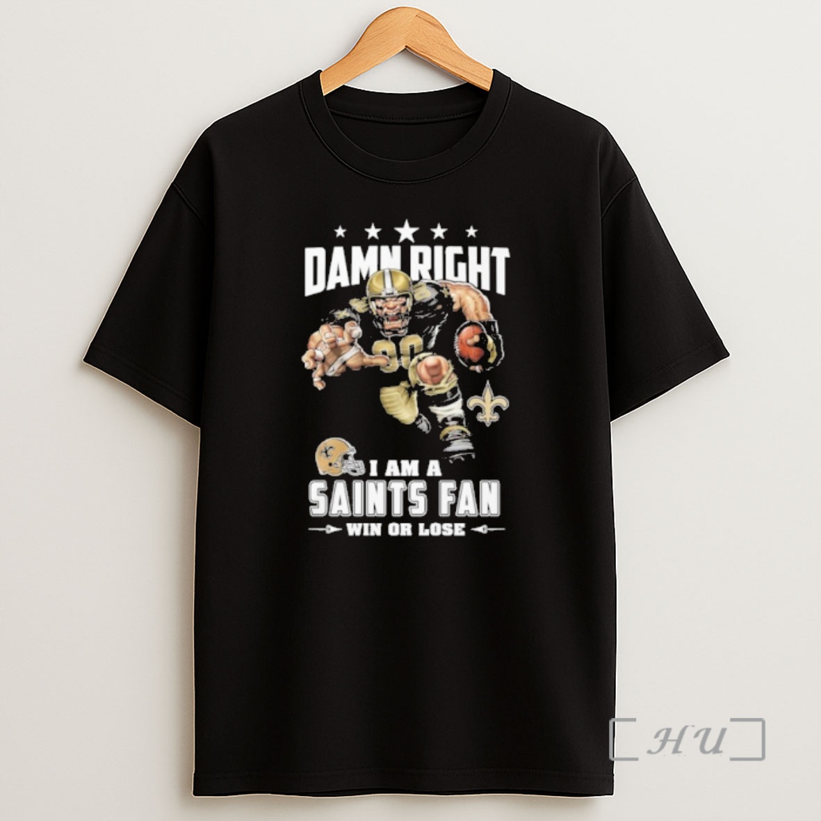 Officials Mascot Damn Right I Am A Saints Fan Win Or Lose Shirt Sweatshirt Tee
