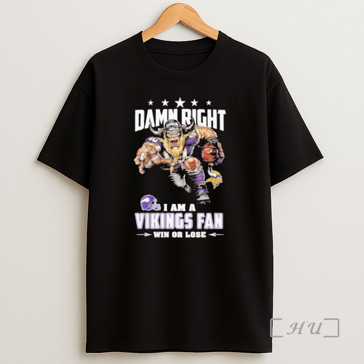 Officials Mascot Damn Right I Am A Vikings Fan Win Or Lose Shirt Sweatshirt Tee