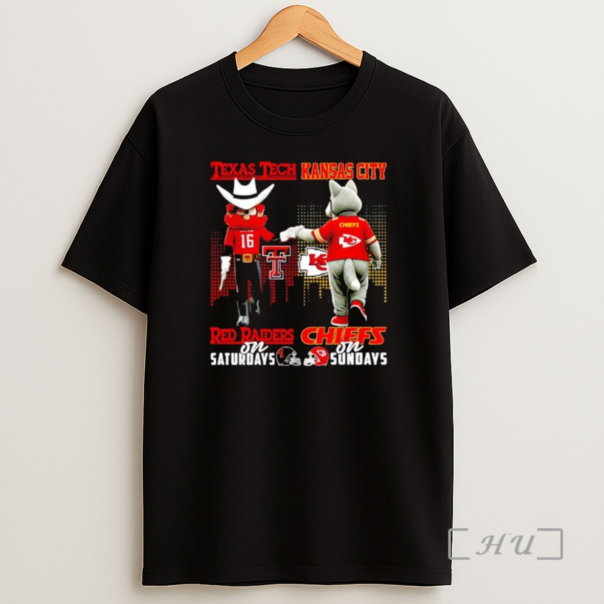 Officials Mascot Of Texas Tech Red Raiders On Saturdays And Kansas City Chiefs On Sundays Shirt Sweatshirt Tee