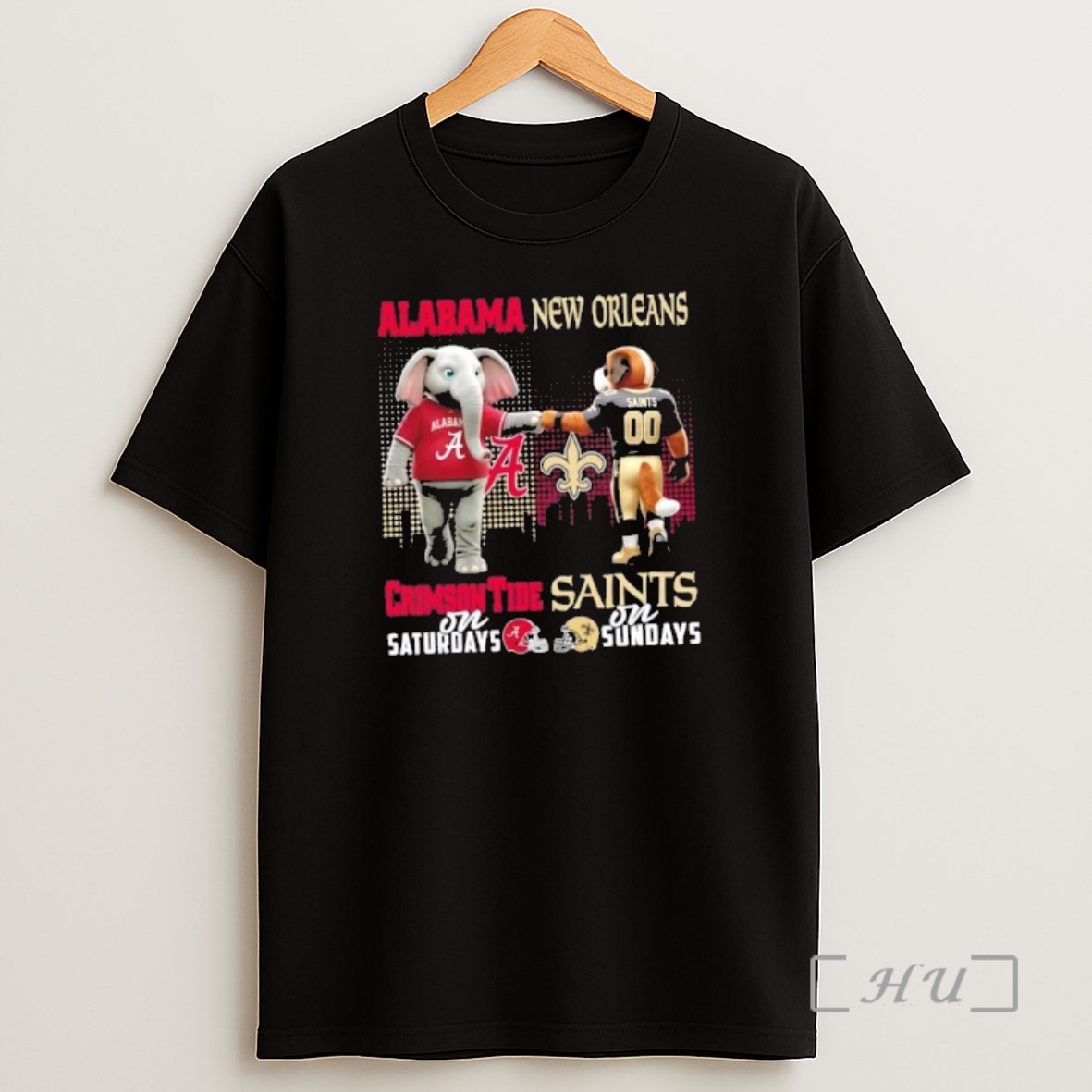 Officials Mascots Alabama Crimson Tide On Saturdays Vs New Orleans Saints On Sundays Skyline Premium Shirt Sweatshirt Tee