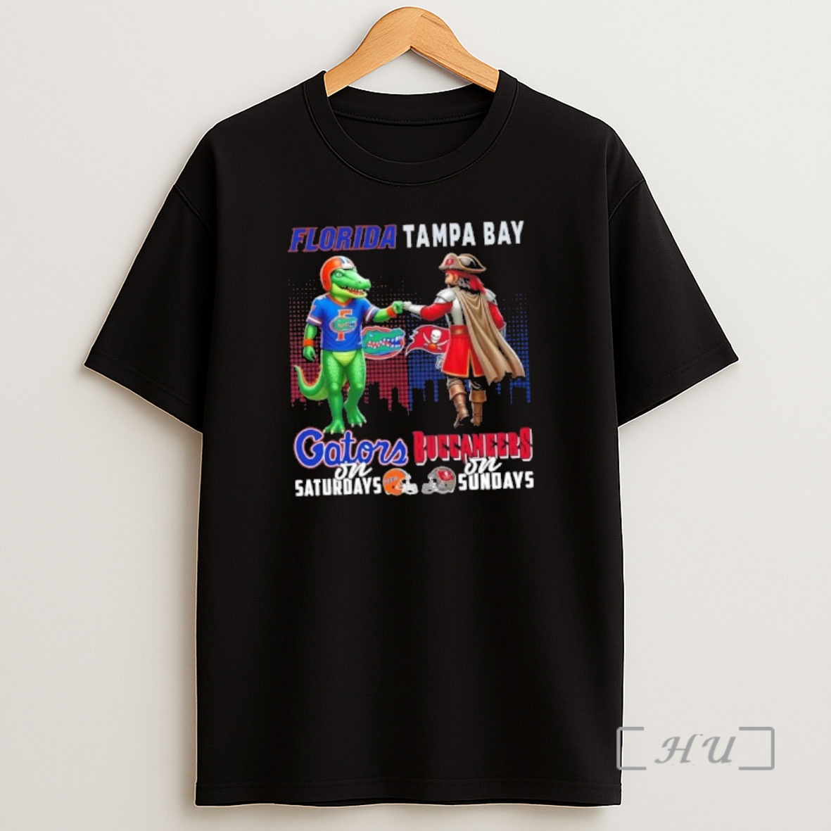 Officials Mascots Florida Gators On Saturdays Vs Tampa Bay Buccaneers On Sundays Skyline Premium Shirt Sweatshirt Tee