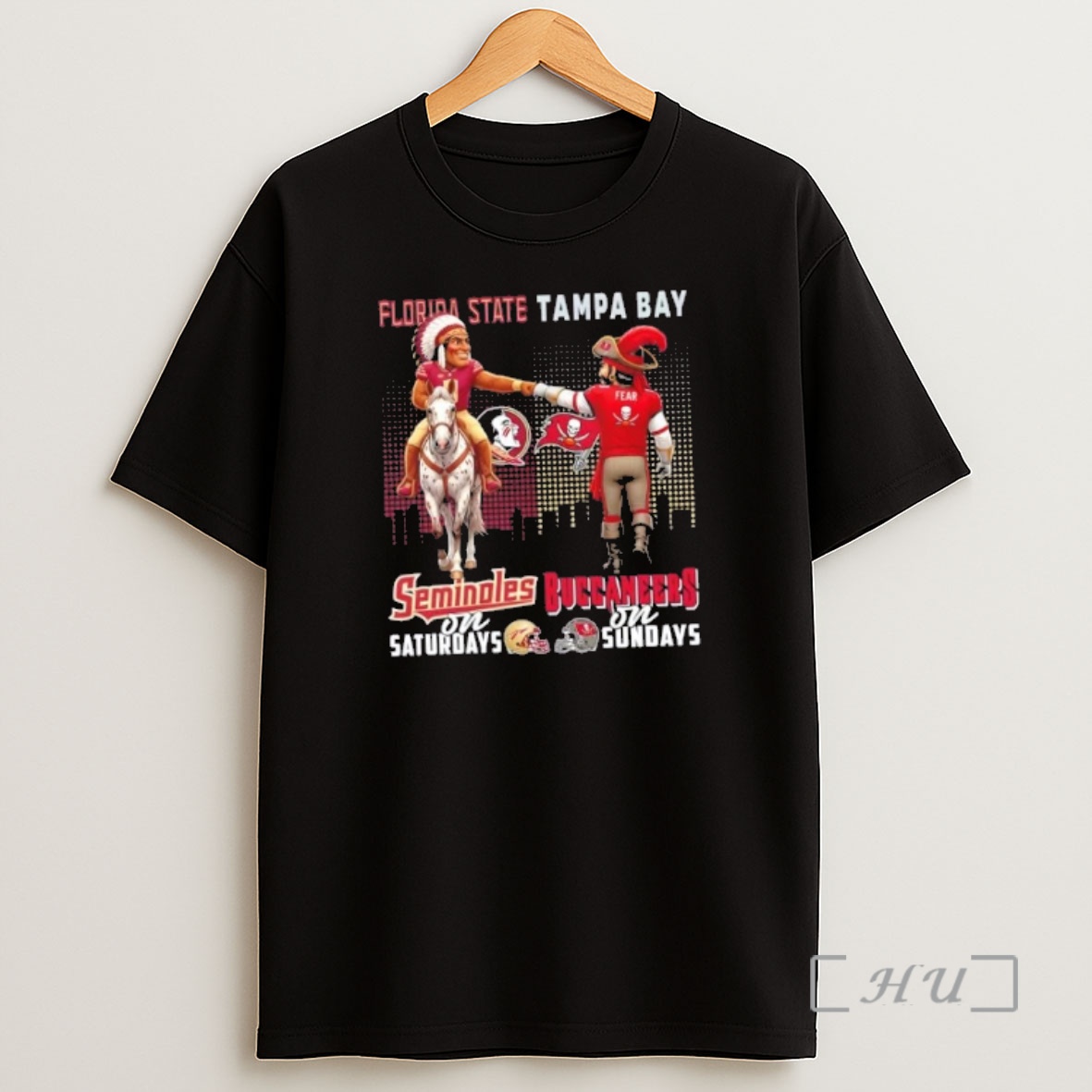 Officials Mascots Florida State Seminoles On Saturdays Vs Tampa Bay Buccaneers On Sundays Skyline Premium Shirt Sweatshirt Tee