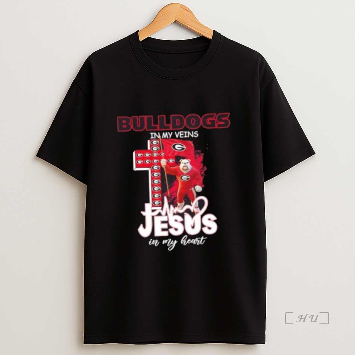 Officials Mascots Georgia Bulldogs Flag In My Veins Jesus In My Heart Premium Shirt Sweatshirt Tee
