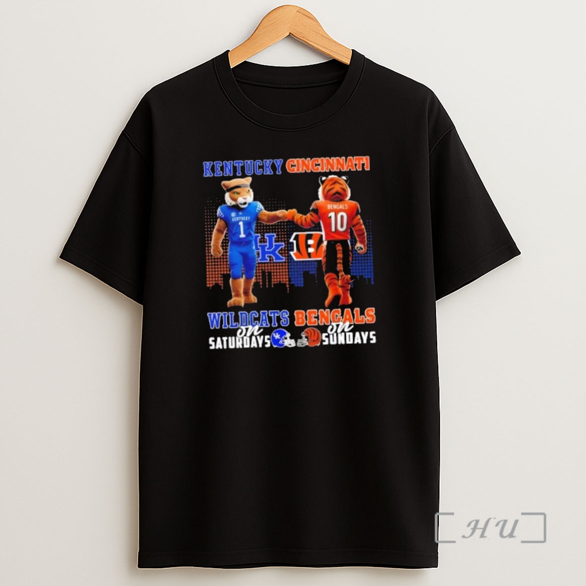 Officials Mascots Kentucky Wildcats On Saturdays Vs Cincinnati Bengals On Sundays Skyline Premium Shirt Sweatshirt Tee