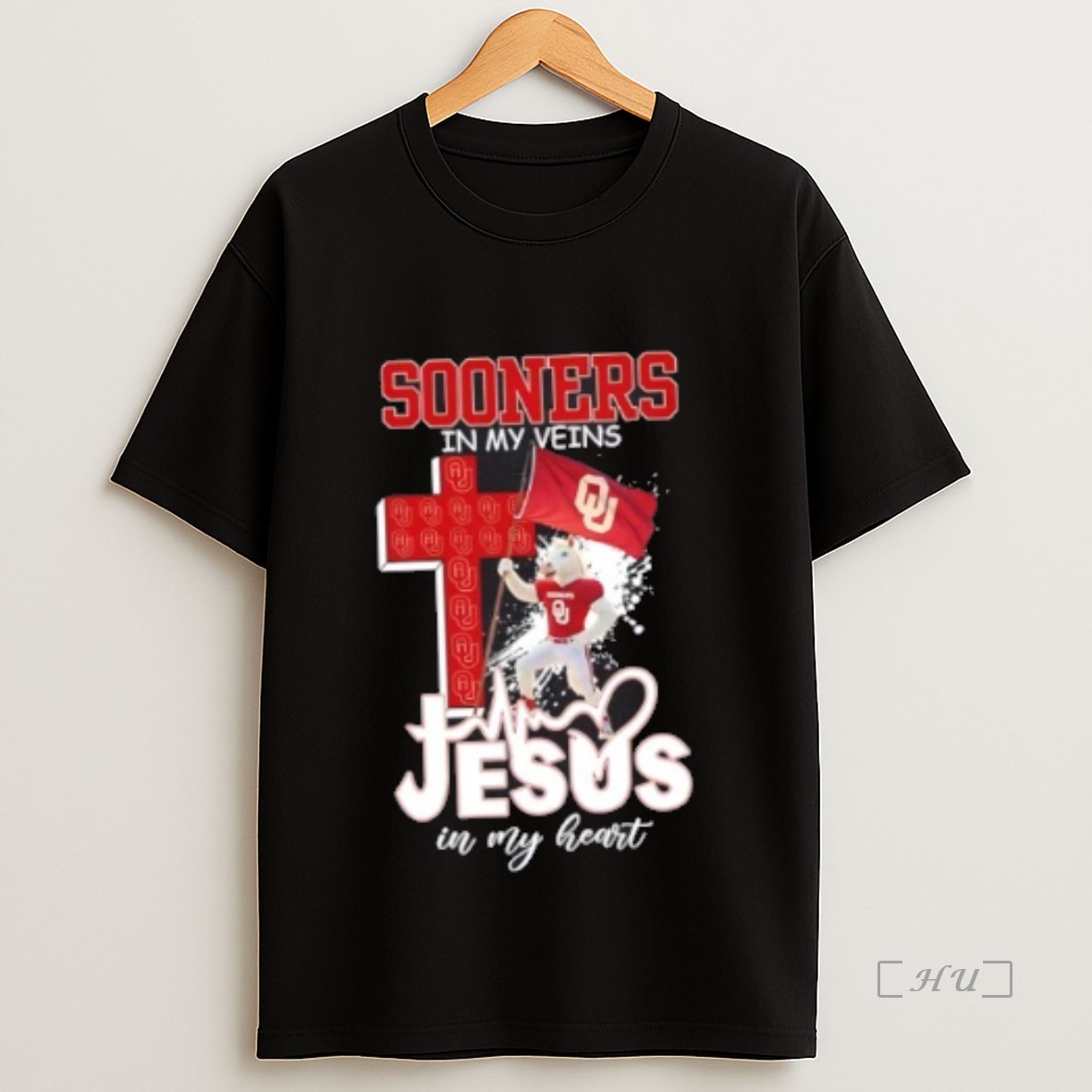 Officials Mascots Oklahoma Sooners Flag In My Veins Jesus In My Heart Premium Shirt Sweatshirt Tee