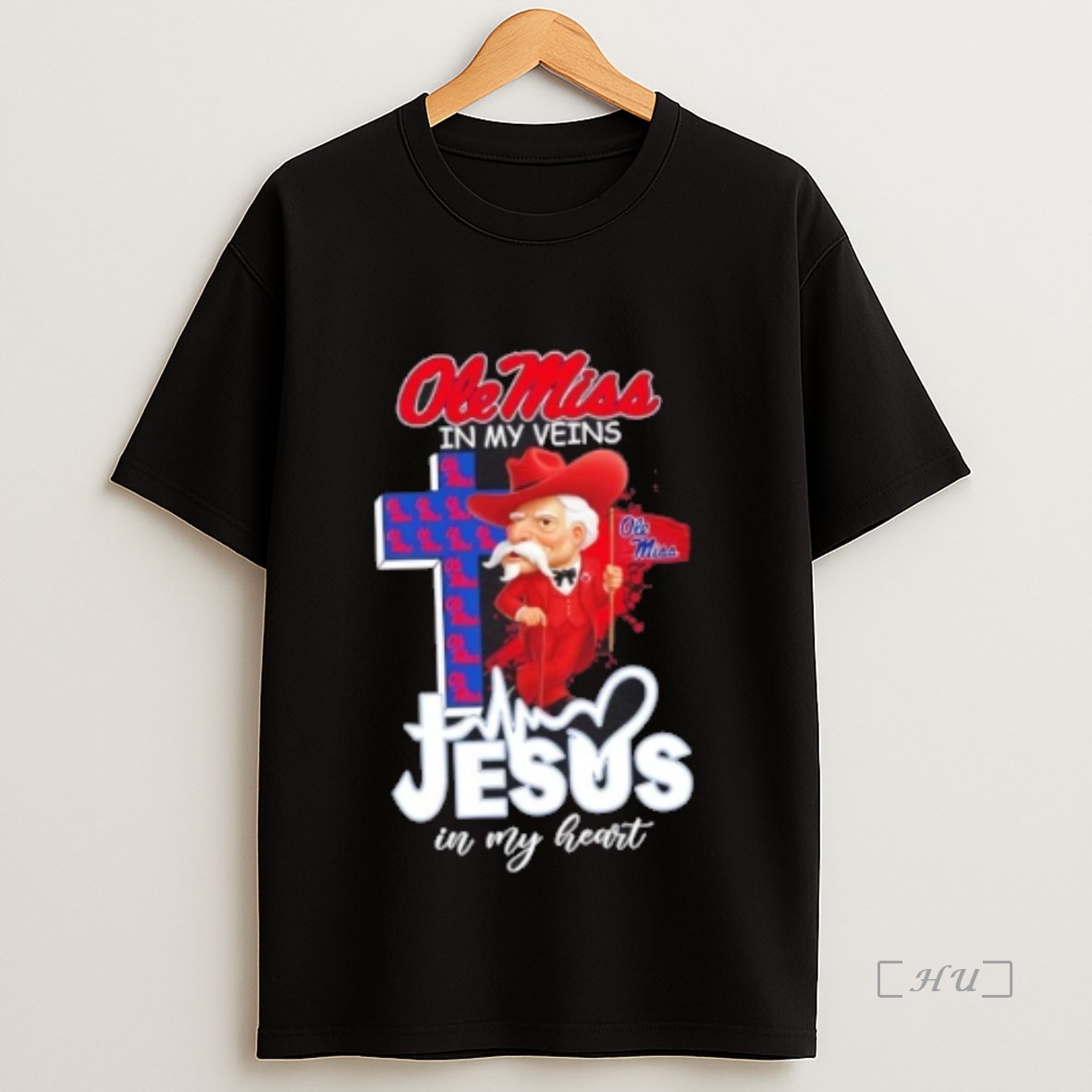 Officials Mascots Ole Miss Rebels Flag In My Veins Jesus In My Heart Premium Shirt Sweatshirt Tee
