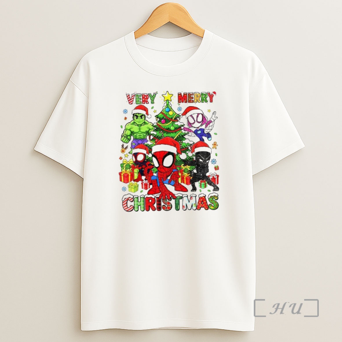 Officials Mavel Very Merry Christmas Spidey And His Amazing Friends The Avengers Shirt Sweatshirt Tee