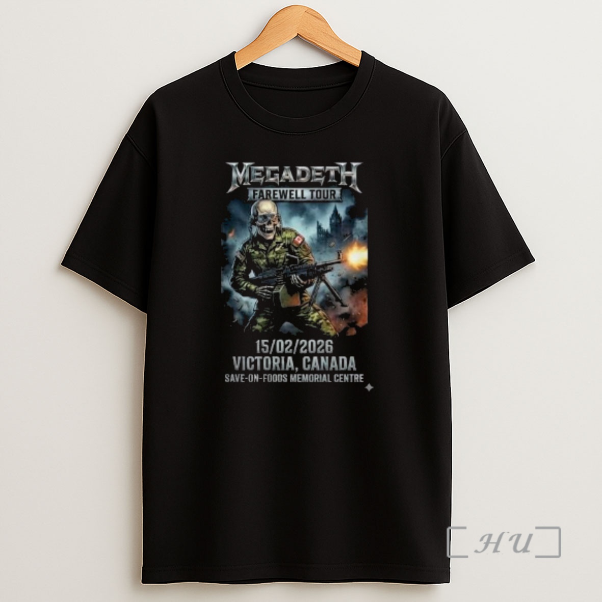 Officials Megadeth Farewell Tour 2026 On February 15 2025 At Save On Foods Memorial Centre Victoria Canada Circle Black Shirt Sweatshirt Tee