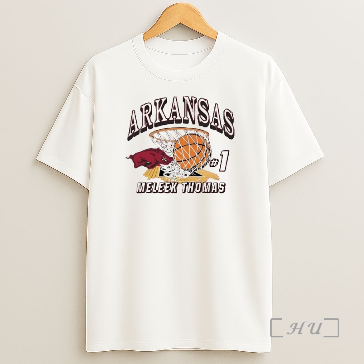 Officials Meleek Thomas Cut The Nets Arkansas Razorbacks Shirt Sweatshirt Tee