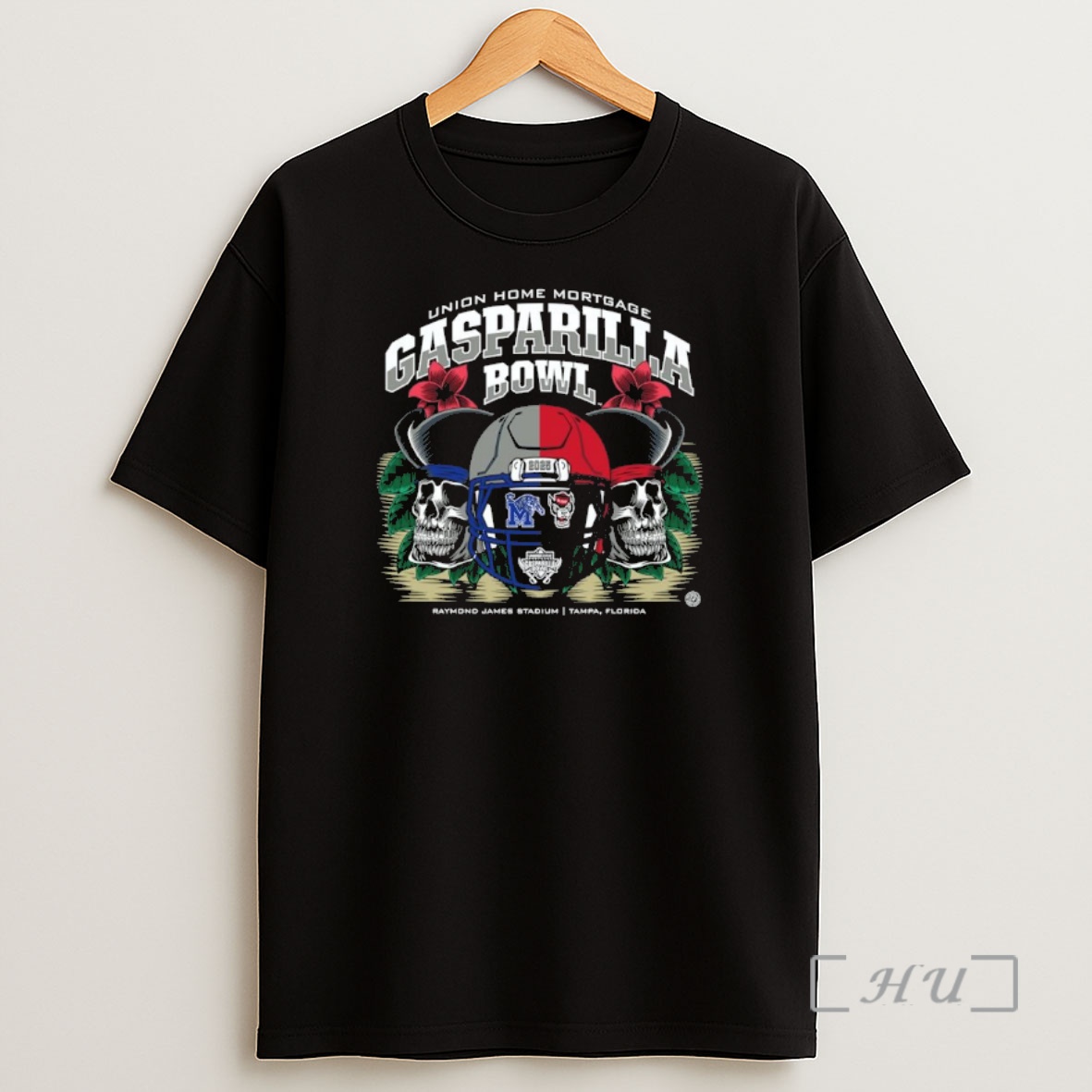 Officials Memphis Tigers Vs Nc State Wolfpack 2025 Gasparilla Bowl Dueling Helmet Shirt Sweatshirt Tee
