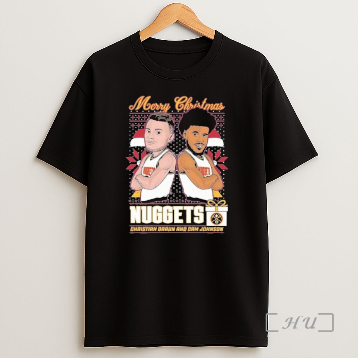 Officials Merry Christmas Denver Nuggets Braun Johnson Shirt Sweatshirt Tee