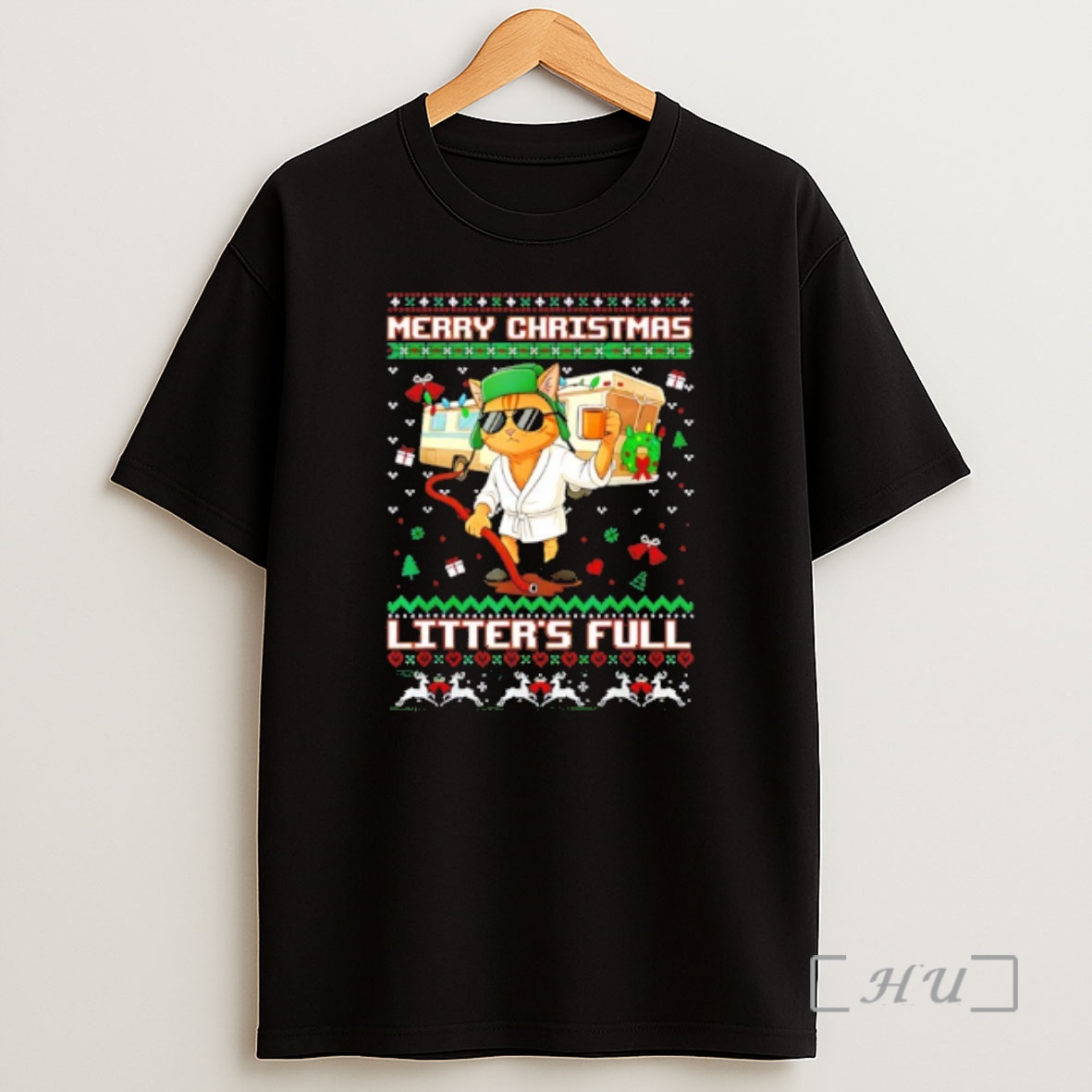 Officials Merry Christmas Litters Full Cat Ugly Xmas Shirt Sweatshirt Tee