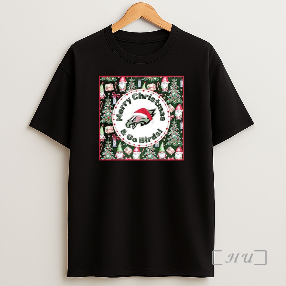 Officials Merry Christmas And Go Birds Logo Shirt Sweatshirt Tee